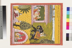 Krishna Comes to the Lovesick Radha by Indian School