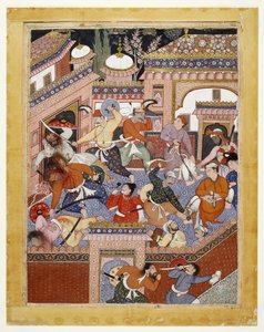 Led by Songhur Balkhi and Lulu the Spy, the Ayyars Slit the Throats of Prison Guards and Free Said Farrukh-Nizhad, 1557 - 1572 by Indian School