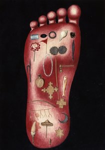 The foot of Rama, from the Hindu epic 