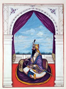 Maharajah Karak Singh, from The Kingdom of the Punjab, Its Rulers and Chiefs, Volume I, a Volume of 27 Watercolour Studies by an Unidentified Indian Artist (c.1840) by Indian School