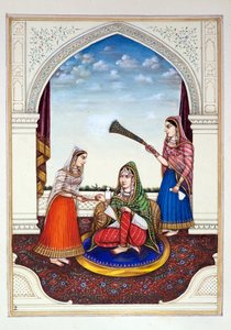 Maharani Jindan, from The Kingdom of the Punjab, Its Rulers and Chiefs, Volume I, a Volume of 27 Watercolour Studies by an Unidentified Indian Artist (c.1840) by Indian School