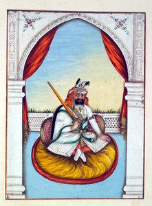 Maharajah Sher Singh, from The Kingdom of the Punjab, Its Rulers and Chiefs, Volume I, a Volume of 27 Watercolour Studies by an Unidentified Indian Artist (c.1840) by Indian School