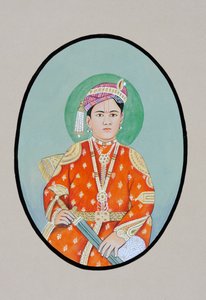Miniature Painting of Maharaja Ganga Singh Bikaner by Indian School