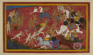 Monkeys Battle Ravana’s Kin; Angada Kills Narantaka by Indian School
