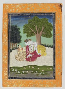 Parvati Offers a Cup to Shiva by Indian School