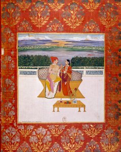 Prince Sudjakoulikan with a Lady by Indian School