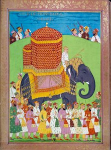 Princess Palanquin on an Elephant at the Court of Shah Alem by Indian School