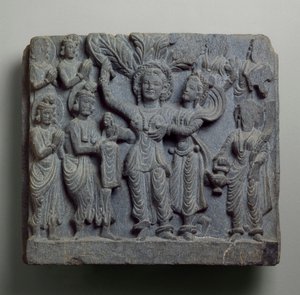 Relief depicting the Birth of Buddha, Gandhara, probably Sikri, 2nd-3rd century by Indian School
