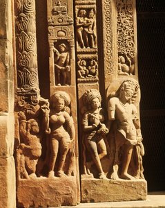 Relief from the entrance of the Temple of Vishnu by Indian School
