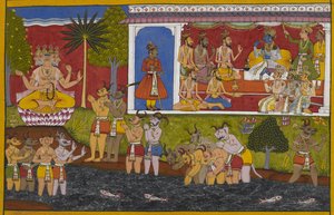 Rāma Hears from Agastya the Origins of the Rākṣasas, Beginning with Prajāpati’s Creation