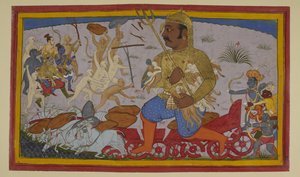 Rama’s Allies Attack Kumbhakarna; Angada is Wounded by Indian School
