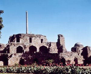 Ruins of the citadel Kotla Firuz Shah, founded by Firuz Shah Tughluq by Indian School