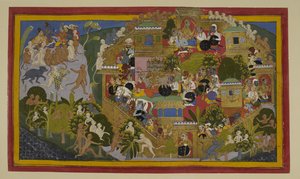 Ravana assigns Lanka’s defenses; Rama scouts from Mount Suvela by Indian School