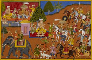 Ravana meets the sage Maya and marries his daughter Mandodari by Indian School