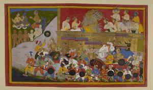 Ravana’s brothers and sons prepare for battle after Kumbhakarna’s death by Indian School