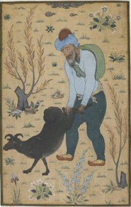 Shepherd and Goat by Indian School