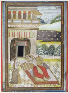 The Abandoned Rani, from a Ragamala, Rajasthan School by Indian School