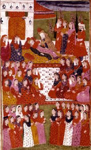 The Death of Abu Bakr (Illustration from Hamla-i-Haydari) by Indian School