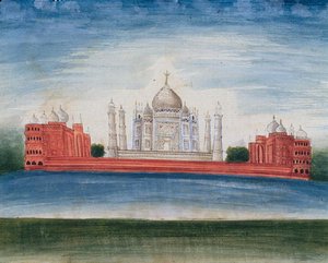 The Taj Mahal at Agra by Indian School