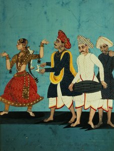 Three Musicians and a Dancing Girl