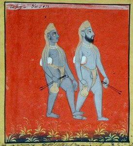 Two Gosains, Religious Mendicants, Udaipur, c.1810-20 (detail)
