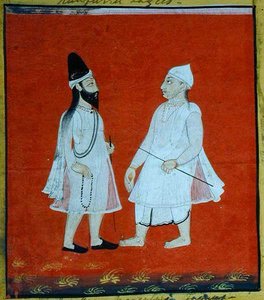 Two Wandering Moslem Faqirs (jangam) Religious Mendicants, Udaipur, c.1810-20 (detail) by Indian School