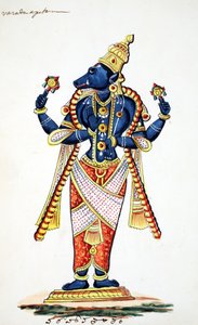 Varaha, Boar Avatar of Vishnu by Indian School