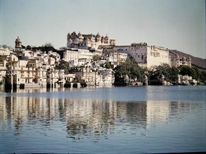 View of the City Palace on Lake Pichola