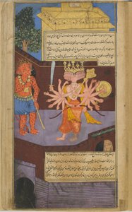 Ravana encounters a fearsome door guardian at Vali