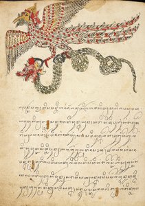 A flying creature carrying a snake, illustration from 