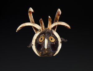 Mouth mask probably depicting the head of a rooster by Indonesian School