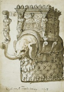 Design for an elephant pageant by Inigo Jones