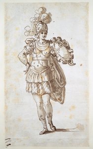 Knight or squire bearing a shield by Inigo Jones