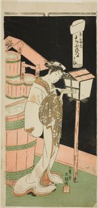 The Courtesan Chibune of the Ebiya House, from the series Folded Love-letters by Ippitsusai Bunchō