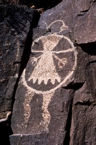 Anasazi petroglyph, etchings in walls in New Mexico by Ira Block