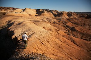 Scenes around Wu Cai Wan in the Gobi desert, Xinjiang, Western China