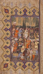 Enthronement of Luhrasp by Iranian School