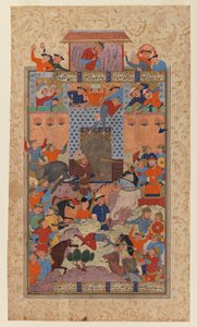 Folio from a Shahnameh: The Iranians Capture Afrasiyabs Fortress by Iranian School