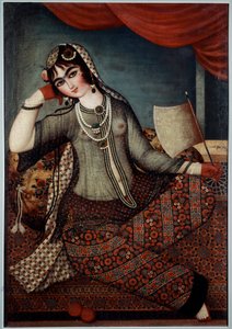 Girl at the Fan (Iranian Art)