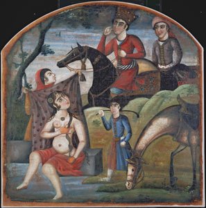 Khusraw Discovers Shirin Bathing