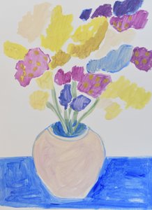 Colorful Floral Vase