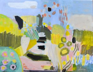 Vibrant Abstract Landscape by Iria Fernandez