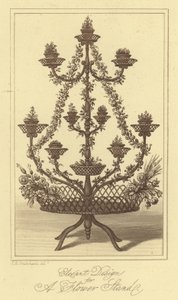 Elegant Design for a Flower Stand (engraving)