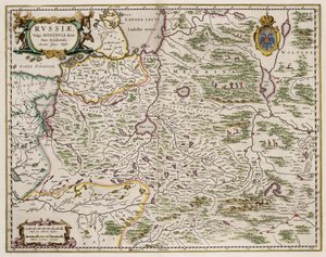 Map of Western Russia From: Partes Septentrionalis et Orientalis by Isaac Abrahamsz. Massa