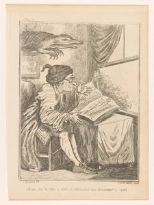 Researcher in Hertfordshire (Virtuoso and a Fly) (Genre Scenes from Different Parts of England and Wales) (Eccentric Excursions or Literary & Pictorial Sketches of Countenance, Character and Country) by Isaac Cruikshank