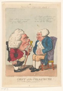 Caricature of the Village Doctor, 1799 Ghost of the Village Doctor! (title on object) Familiar Ghosts (series title on object)