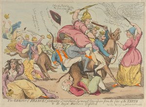 The Genius of France Extirpating Despotism, Tyranny, and Oppression from the Face of the Earth, Or - The Royal Warriors Defeated by Isaac Cruikshank