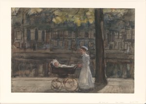 Maid with Pram on the Keizersgracht