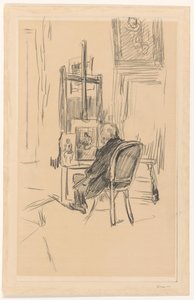 Jozef Israels in his Studio by Isaac Israels