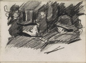 Man and Woman with Hat, Seen from the Back by Isaac Israels